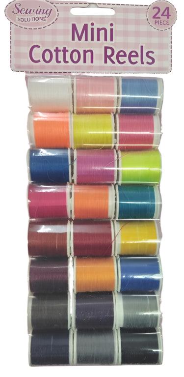 Sewing Solutions Mini Cottton Reels 24pk Sewing Solutions Mini Cottton Reels 24pk